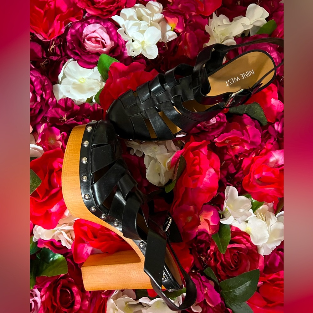 Black Gladiator Platform Heels